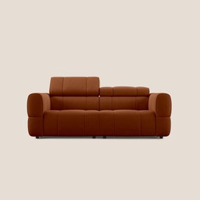 Giotto Divano modulare con opzione relax elettrico in microfibra effetto velluto impermeabile T09