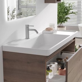 Mobile bagno sospeso 80cm cassetto e lavabo integrato SP-80 - KAMALU