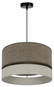 Duolla - Lampadario a sospensione con filo DOUBLE 1xE27/15W/230V diametro 40 cm marrone/grigio
