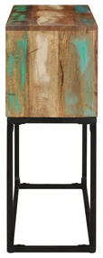 Tavolo consolle 120x30x75 cm in legno massello di recupero