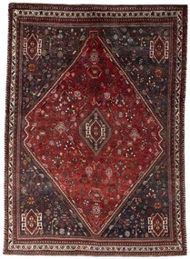Shiraz Tappeto persiano 190x260 Rosso (Iran) Annodato A Mano