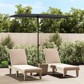 Ombrellone Da Giardino Con Palo İn Alluminio 2x1,5 M Antracite /