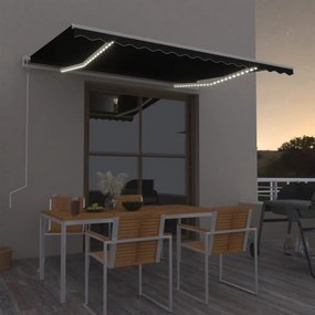 Tenda Automatica Con Sensore Vento E Led 450x350 Cm Antracite /
