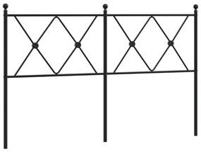 Testiera in metallo nero 140 cm