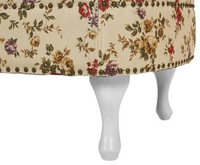 Chaise longue destra modello floreale beige NIMES Beliani