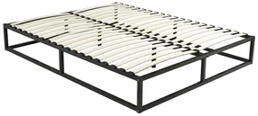 Rete Rete a doghe in Metallo 140 x 190 cm 2 x 19 doghe Nero - RAMMUS di YSMÉE