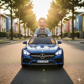 Macchina Elettrica per Bambini 12V con Licenza Mercedes CLS Small Blu...