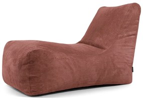 Puof a sacco color mattone con rivestimento in velluto a coste Lounge – SLOWDOWN