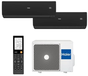 Condizionatore a muro multisplit inverter HAIER SPHERA 9000+12000 BLACK 17745 BTU classe raffreddamento A++