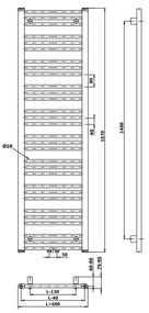 Bruckner - Bagno radiatore ALBRECHT 765W/230V 60x157 cm bianco