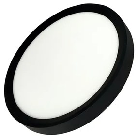 Plafoniera LED/18W/230V 3000/4000/6500K Ø 23 cm nera