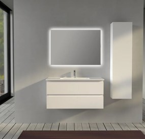 Mobile bagno 100 cm sospeso Bianco opaco - Sofia