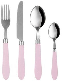 Set 24 posate Smooth in acciaio inox con manico lilla
