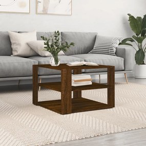 Tavolino Salotto Rovere Marrone 59,5x59,5x40 Legno Multistrato /