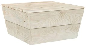 Set Divani da Giardino su Pallet 5 pz con Cuscini Legno Abete