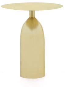 Kave Home - Tavolino Matilda in metallo finitura oro Ø 48 cm