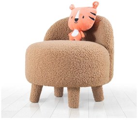 Poltrona per bambini marrone in tessuto bouclé Moouv - Artie