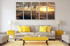 Quadri 5 pezzi – Tramonto sulla spiaggia