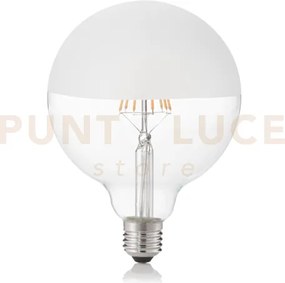 Lampadina attacco e27 in vetro globo bianco satinato meta' 8 w 1050...