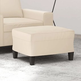 Poggiapiedi Beige 60x50x41 Cm İn Tessuto Microfibra /