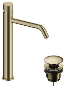 Rubinetto per lavabo Loop K oro spazzolato lucido SANYCCES