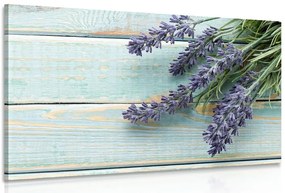 Stampa su tela – Lavanda su sfondo di legno