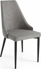 Sedia tessuto Grigio Chiaro - gambe metallo NELLI 2 sedie