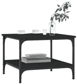 Tavolino da salotto nero 55x55x40 cm in legno multistrato