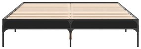 Giroletto nero 160x200 cm in legno multistrato e metallo