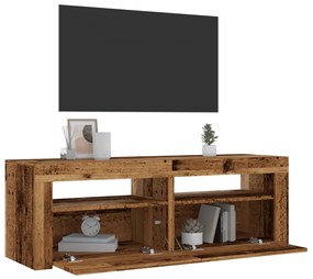 Mobile Porta Tv Con Led Legno Antico 120x35x40 Cm Multistrato /