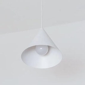 Lampada a sospensione con cavo ETNA II 1xE27/15W/230V Ø 18,5 cm bianca