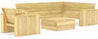 Set Divani da Giardino 3 pz in Legno di Pino Impregnato 3053192