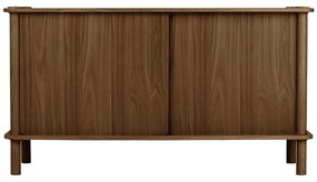 Cassettiera marrone in rovere massiccio con ante scorrevoli 135x73,5x48 cm Italic – UMAGE