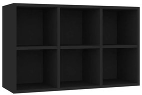 Libreria/Credenza Nera 66x30x98 cm in Legno Multistrato