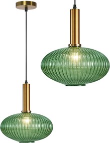 Lampada Da Soffitto Pensile Di Vetro Verde APP465-1CP