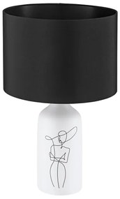 Eglo 43824 - Lampada da tavolo VINOZA 1xE27/40W/230V nero/bianco
