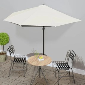 Ombrellone Da Balcone Palo İn Alluminio Sabbia 300x155cm A Metà /
