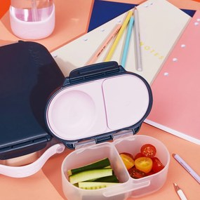 Box porta merenda piccolo – indaco/rosa