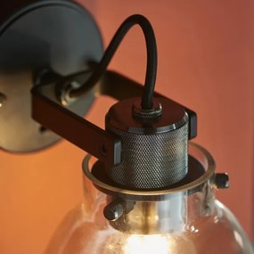 Endon 107011 - Faretto da parete URBAN 1xE27/10W/230V nero/fumé