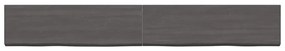 Ripiano muro grigio scuro 200x30x6 cm massello rovere trattato