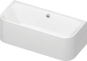 Vasca a parete 180x80 due schienali scarico centrale in acrilico Bianco Happy D2 700318 Duravit