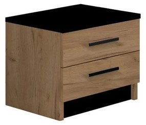 Comodino TOD rovere craft/nero