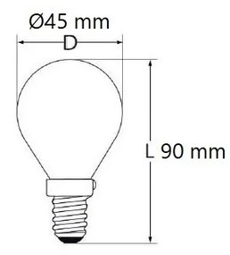 Lampada LED E14 8,5W a Sfera - 110lm/W Colore Bianco Freddo 6.000K