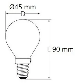 Lampada LED E14 8,5W a Sfera - 110lm/W Colore Bianco Naturale 4.000K