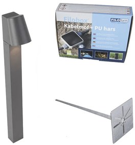 Lampada da esterno moderna in piedi antracite con LED - UMA