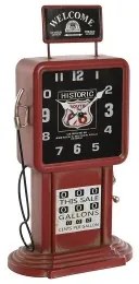 Orologio da Tavolo Home ESPRIT Rosso Metallo gasolinera 18 x 10 x 34 cm