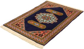 Ardebil Tappeto 110x70 Blu (Iran) Annodato A Mano