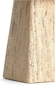 Tavolino con piano in pietra 45x45 cm Kepami - Light &amp; Living