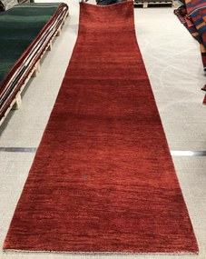Loribaft Tappeto 100 x 400 Rosso (Iran) Annodato A Mano
