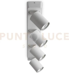 Rudy round applique a parete orientabile 4 luci attacco gu10 lampad...